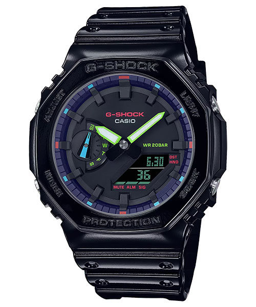 ساعت مردانه کاسیو (G-SHOCK) مدل CASIO-GA-2100RGB-1ADR
