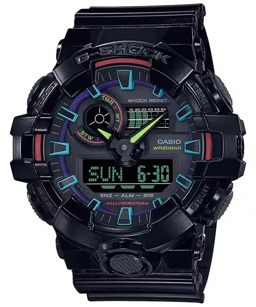 ساعت مچی مردانه G-SHOCK کاسیو مدل CASIO-GA-700RGB-1ADR