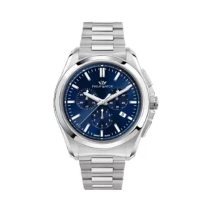 Mens analog Philip watch blue dial 600x600 1